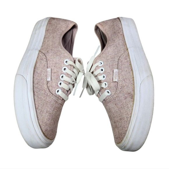 Vans Authentic Sneakers Unisex Flannel Violet Ice Pink Wool Platform Lace Up 8 - Picture 11 of 16